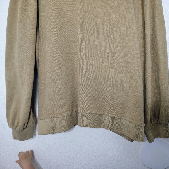 Madewell Women's Tan Balloon Sleeves Full Zip-Up Jacket Sz XL Pockets - Picture 11 of 14